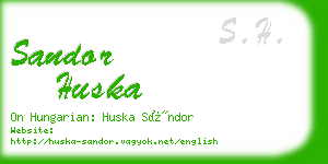 sandor huska business card